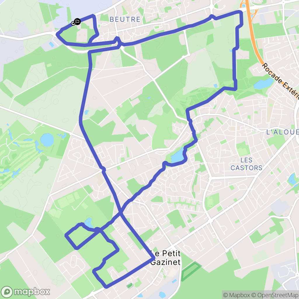 Mérignac : carte du parcours de randonnée - France