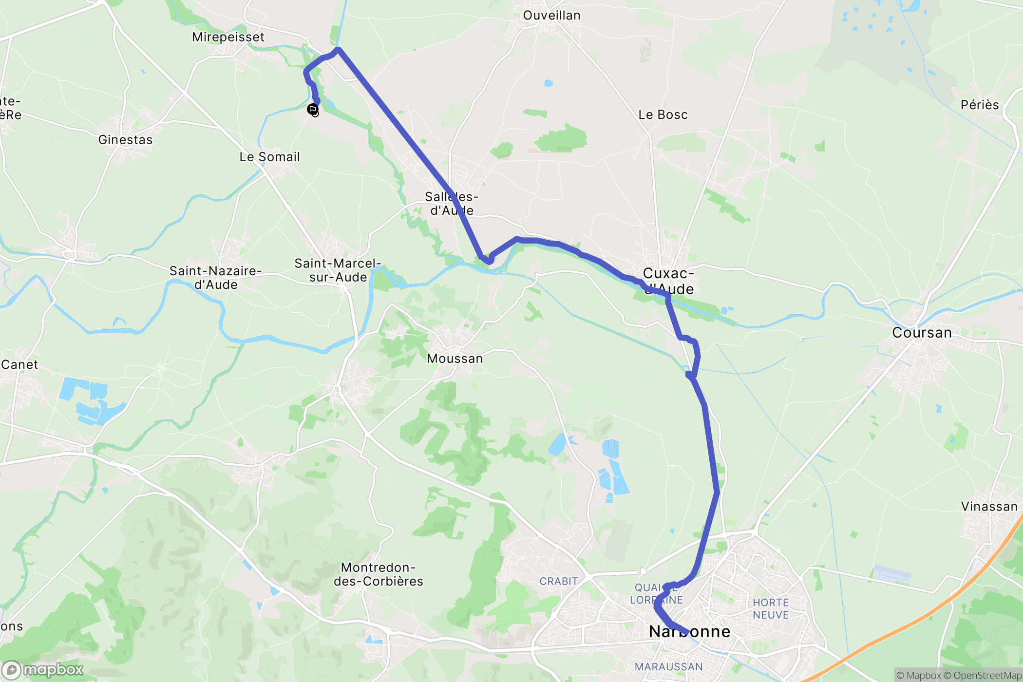 Sallèles-d'Aude: routekaart voor buitenactiviteiten - France