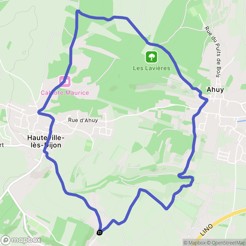 Daix : carte du parcours de randonnée - France