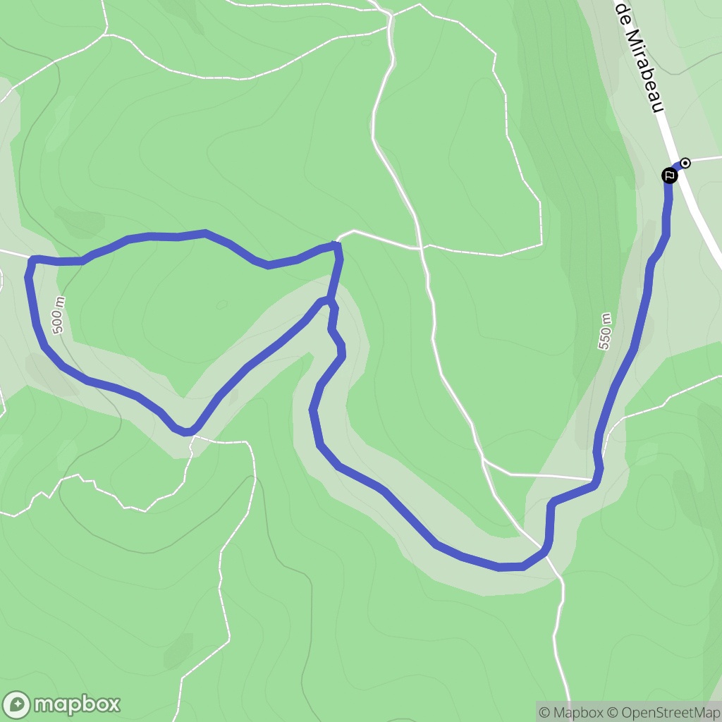 Grambois : carte du parcours de randonnée - France