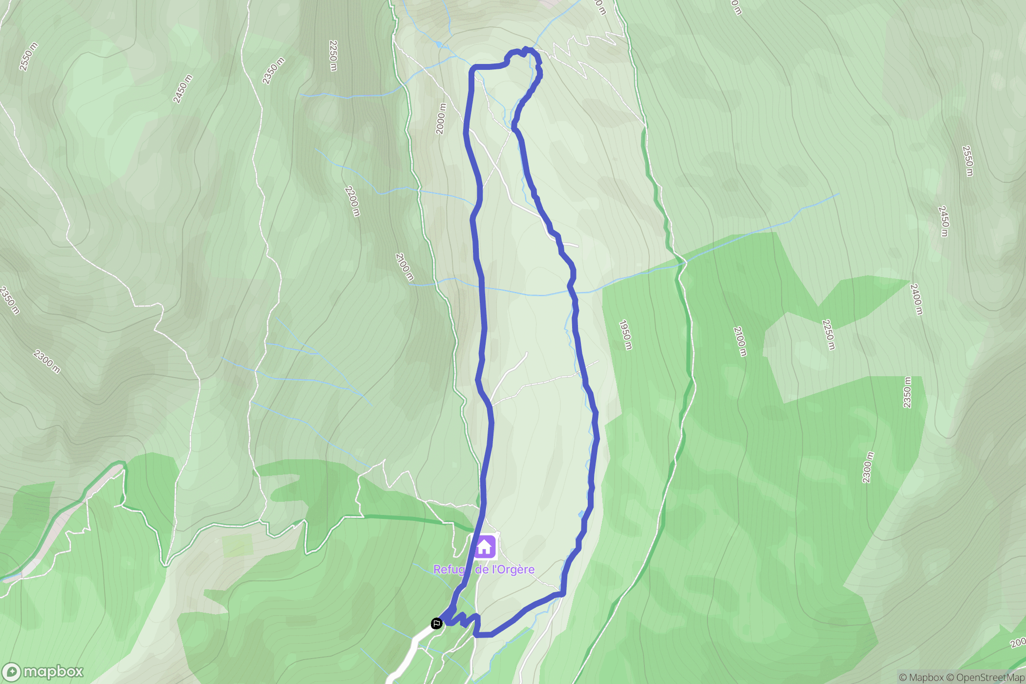 Villarodin-Bourget : carte du parcours de randonnée - France