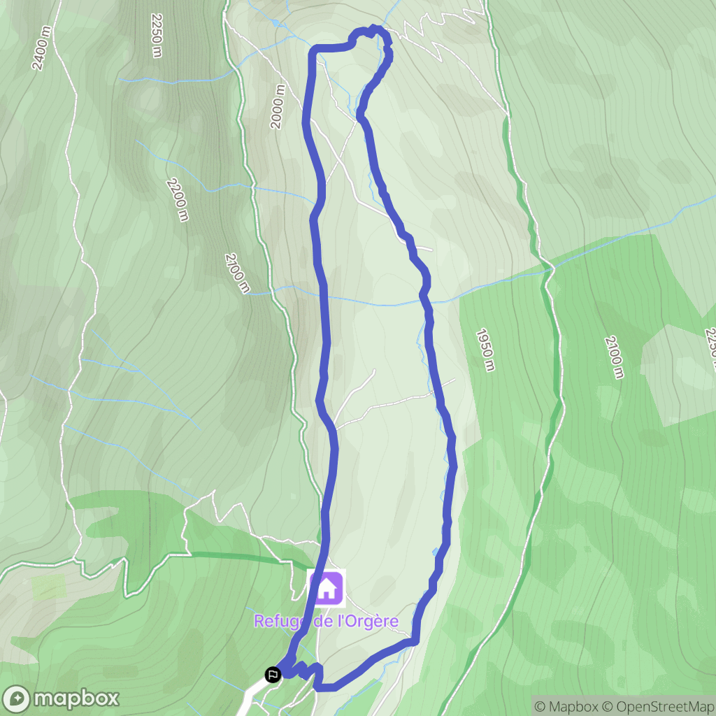 Villarodin-Bourget : carte du parcours de randonnée - France