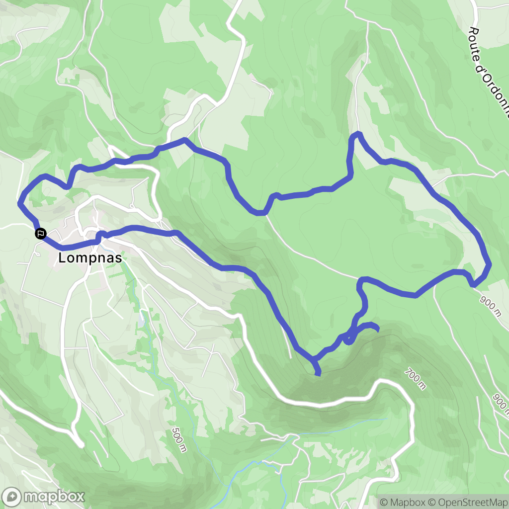 Lompnas : carte du parcours de randonnée - France