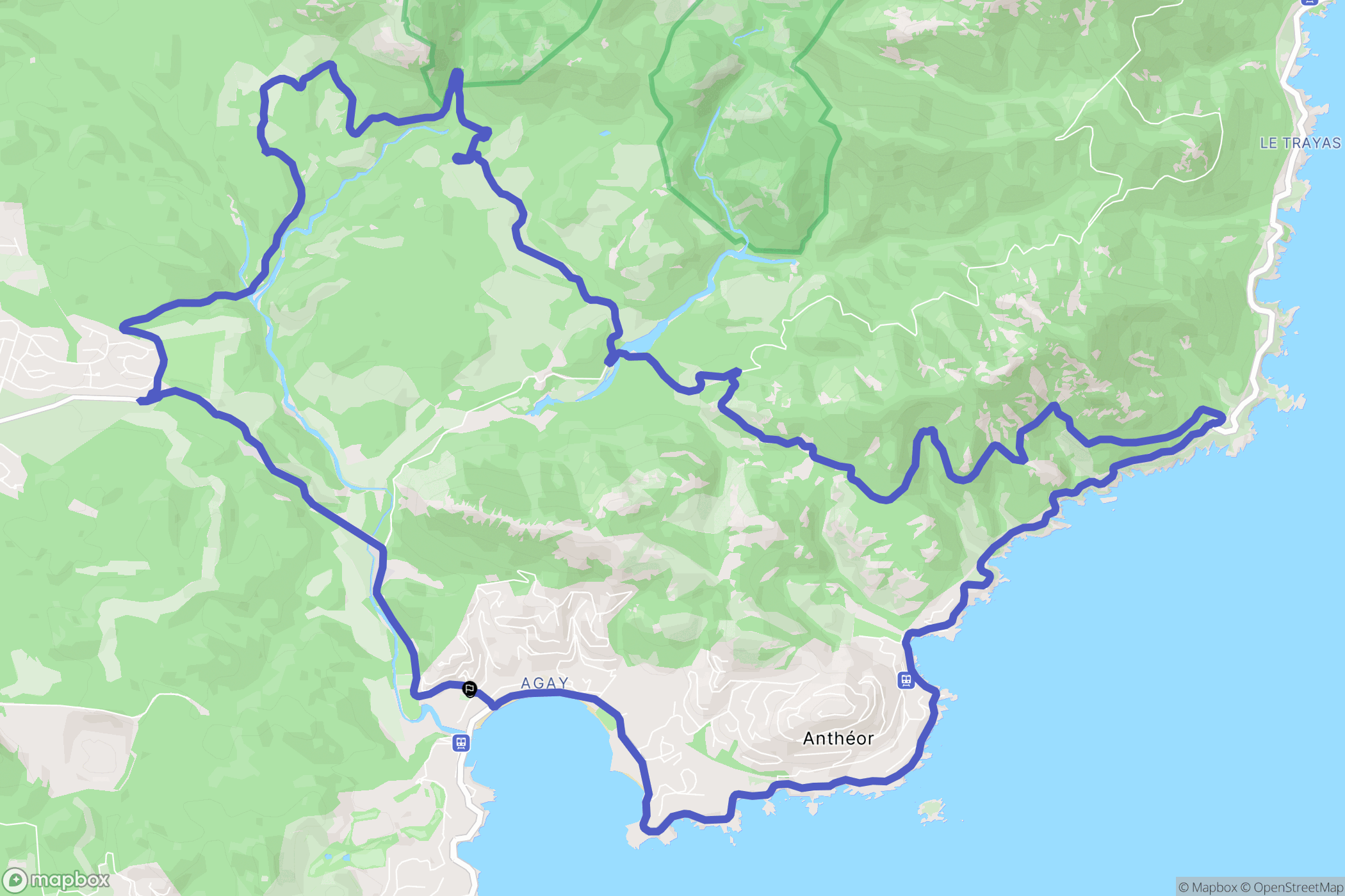 Saint-Raphaël : carte du parcours de randonnée - France