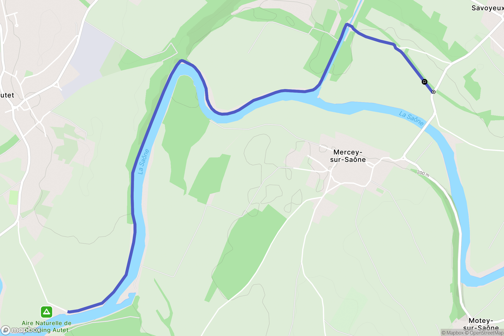 Savoyeux : carte du parcours de randonnée - France