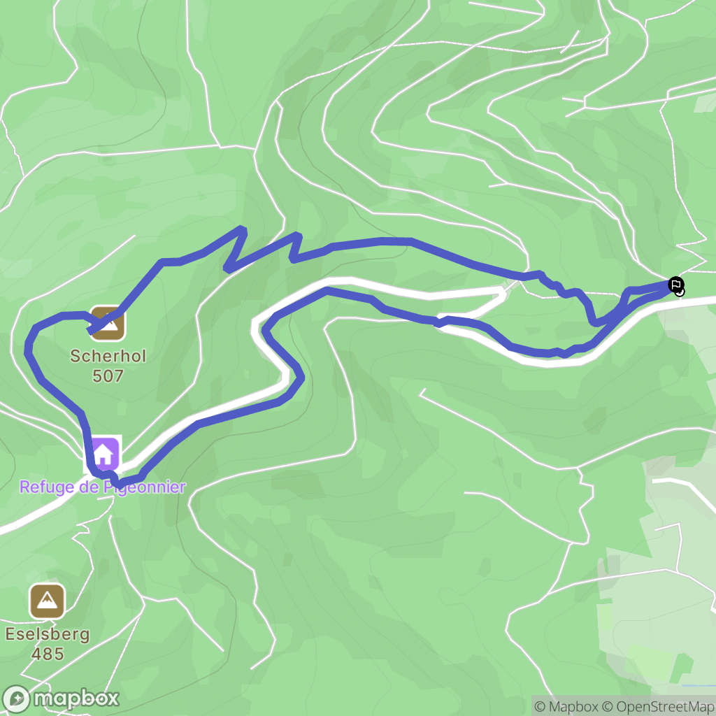 Rott : carte du parcours de randonnée - France