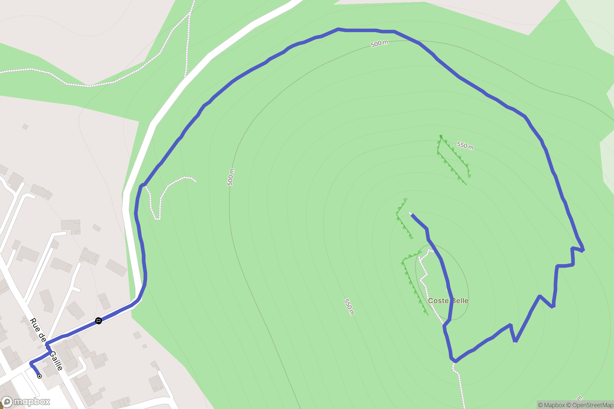 Montgailhard : carte du parcours de randonnée - France