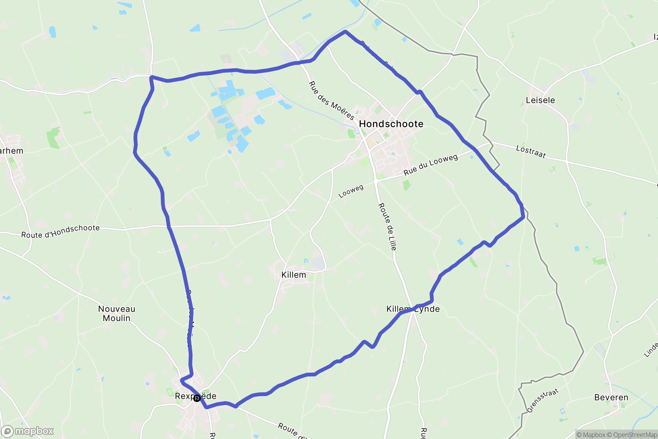 Rexpoëde : carte du parcours de randonnée - France