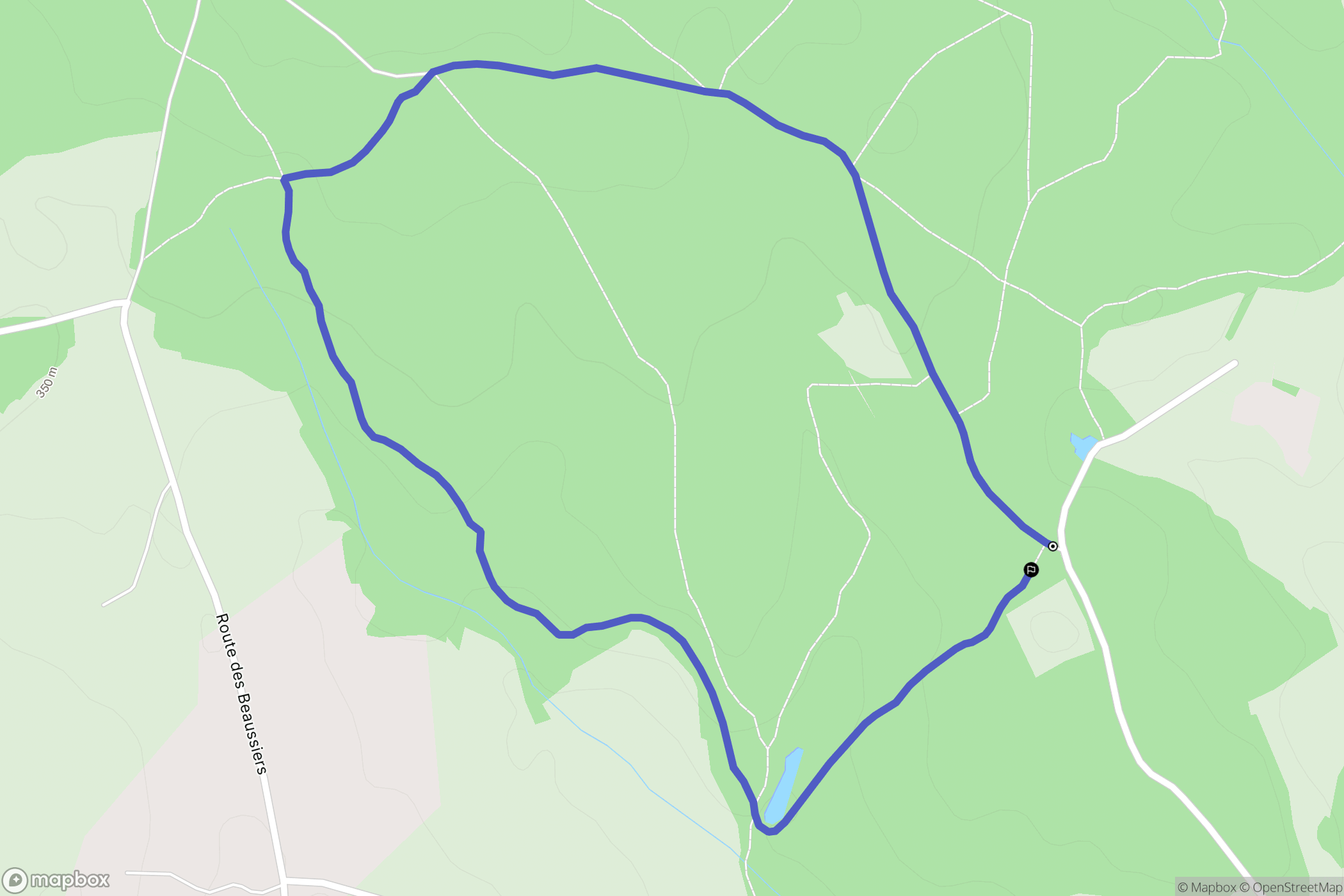 Noailly : carte du parcours de randonnée - France