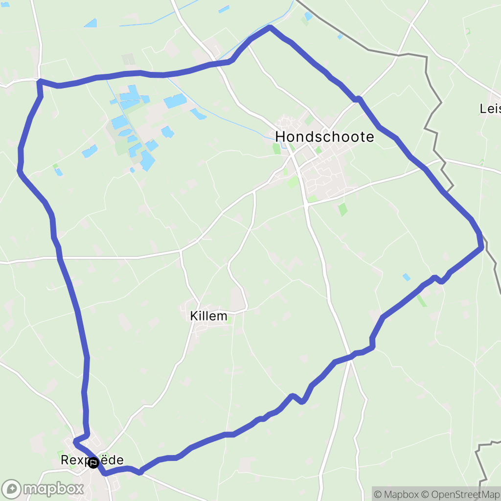 Rexpoëde : carte du parcours de randonnée - France