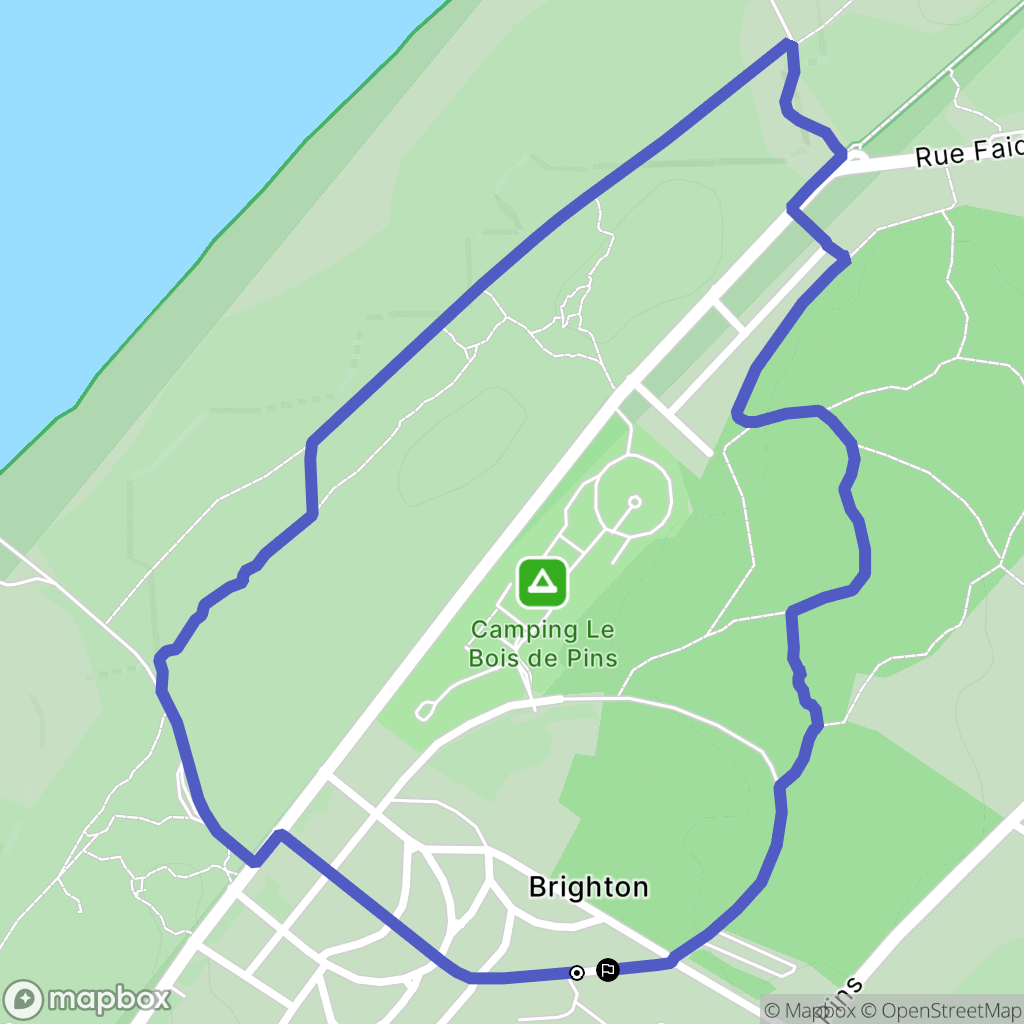 Cayeux-sur-Mer : carte du parcours de randonnée - France
