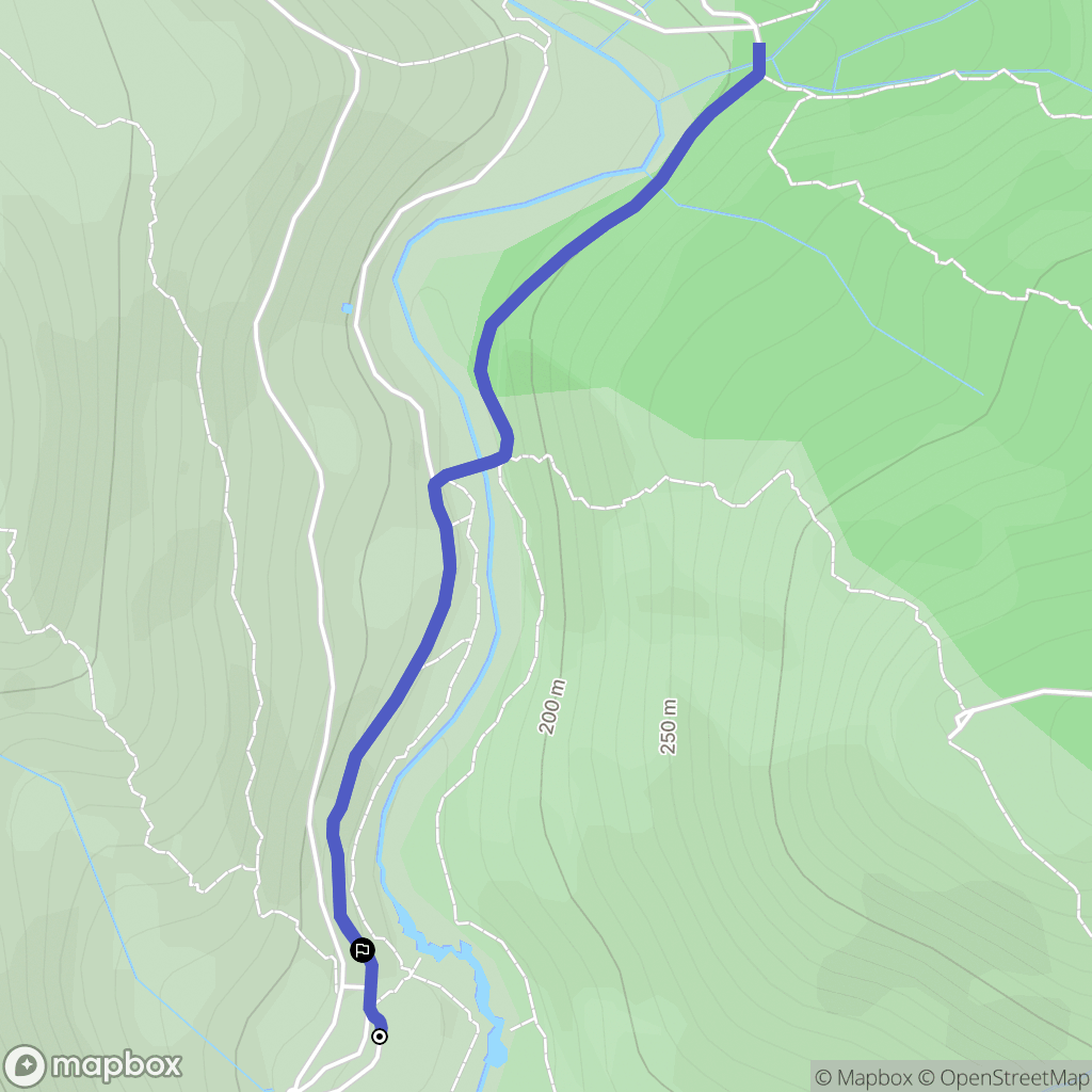 Zonza : carte du parcours de randonnée - France