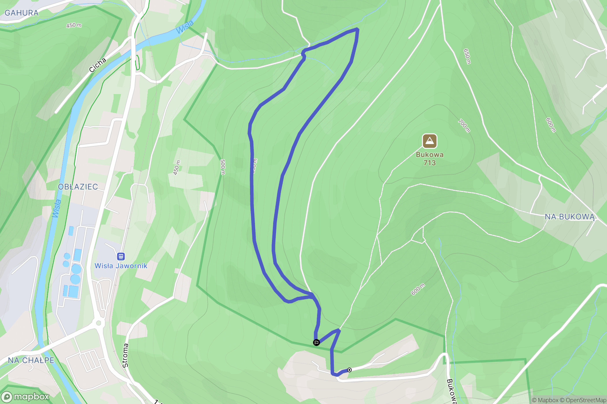 Wisła: mapa trasy - Poland