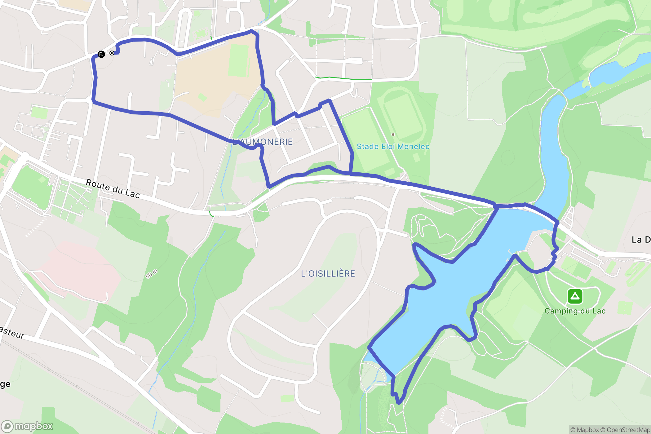 Savenay : carte du parcours de randonnée - France