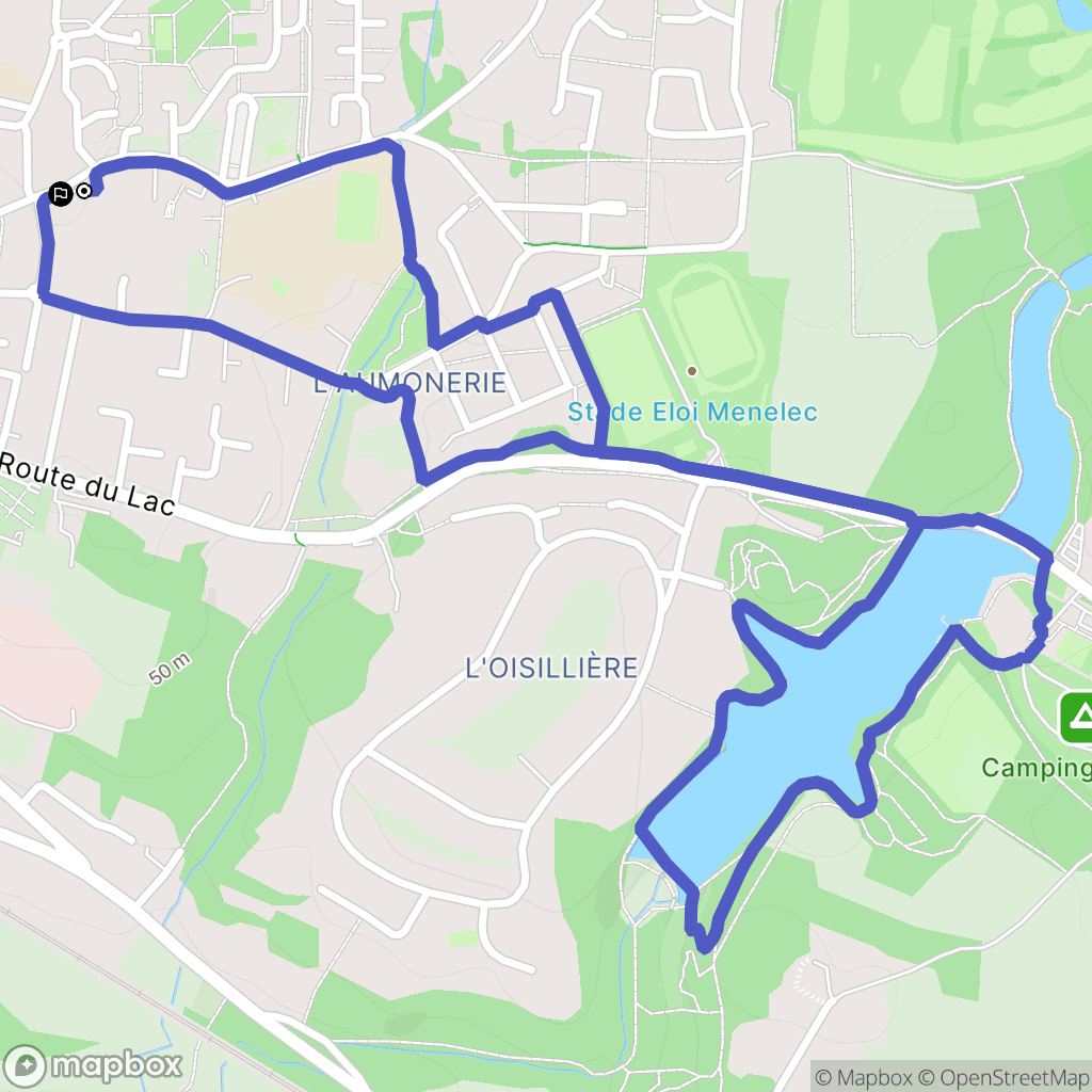 Savenay : carte du parcours de randonnée - France