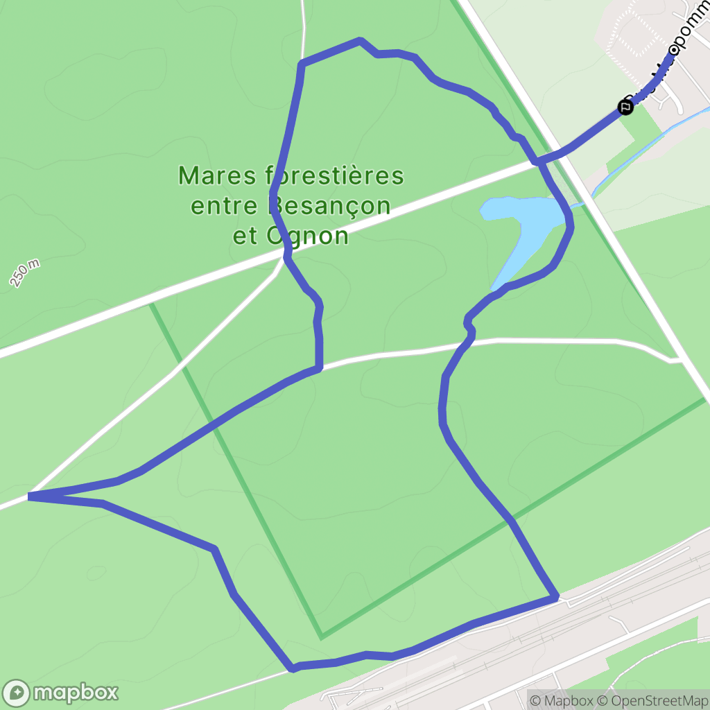 Geneuille : carte du parcours de randonnée - France