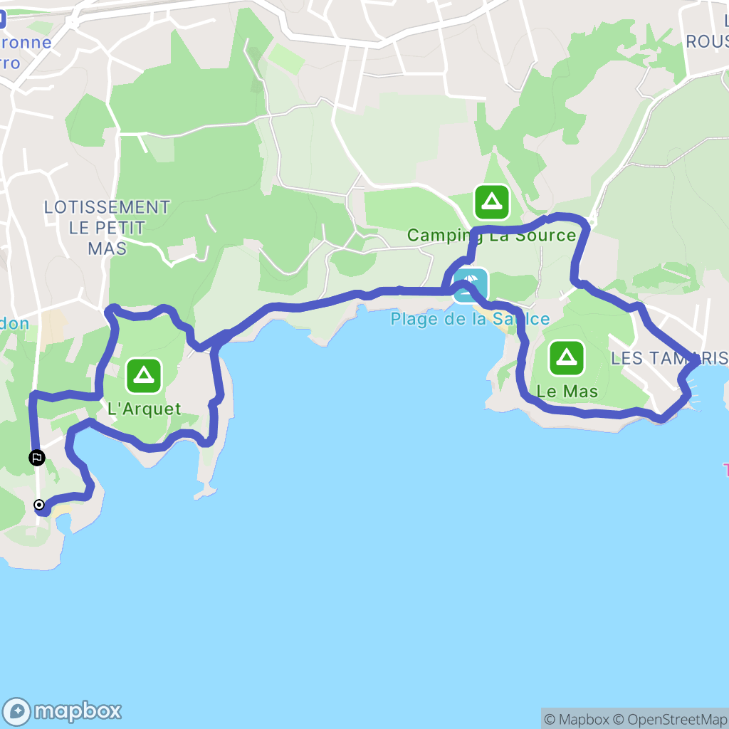 Martigues : carte du parcours de randonnée - France