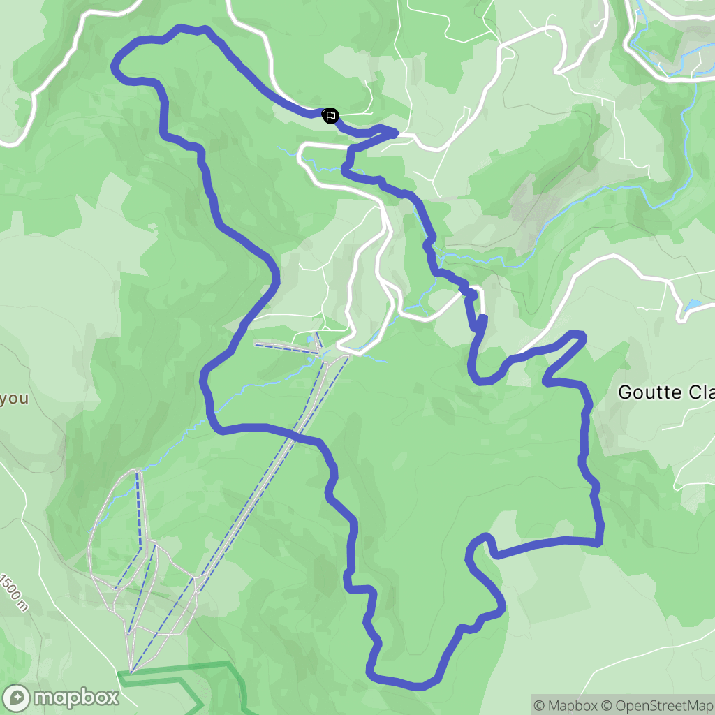 Chalmazel-Jeansagnière : carte du parcours de randonnée - France