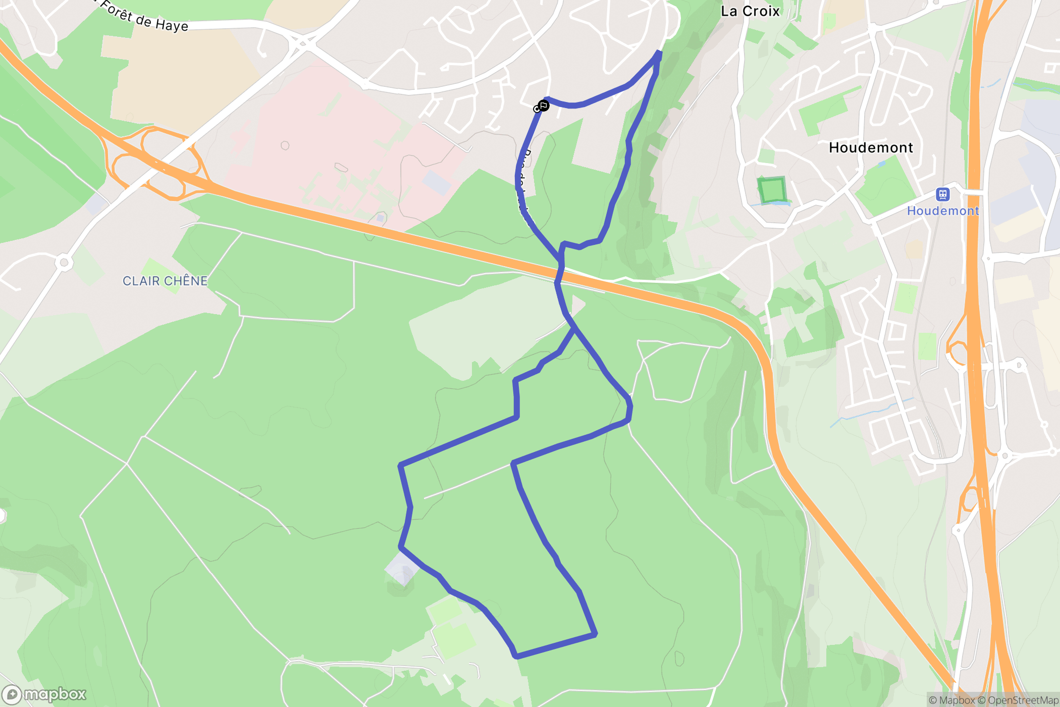 Vandœuvre-lès-Nancy : carte du parcours de randonnée - France