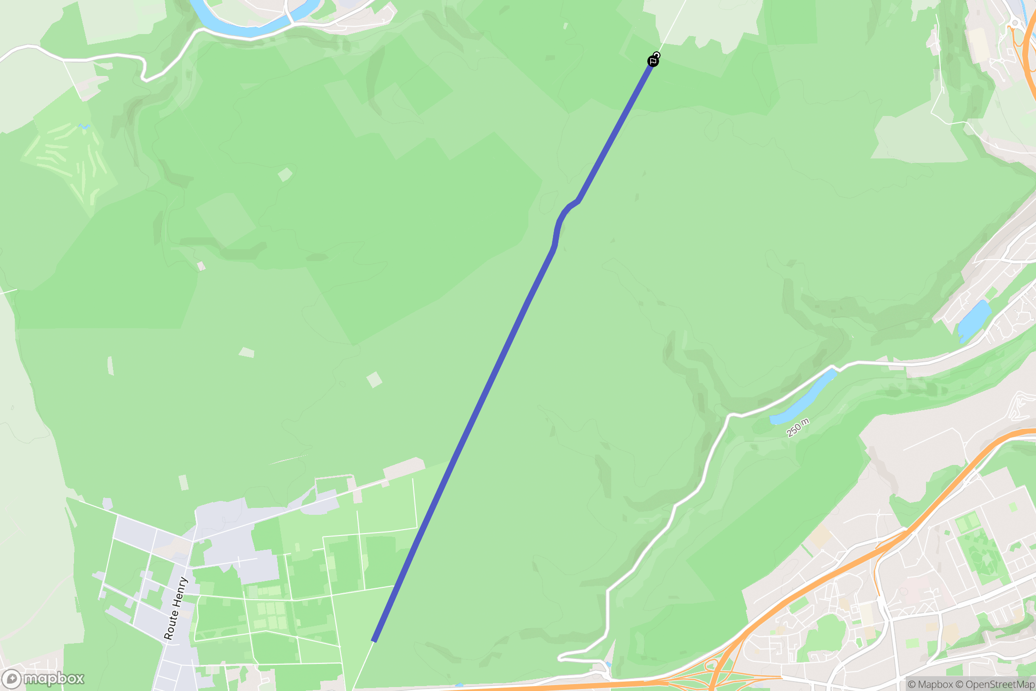 Frouard : carte du parcours de randonnée - France