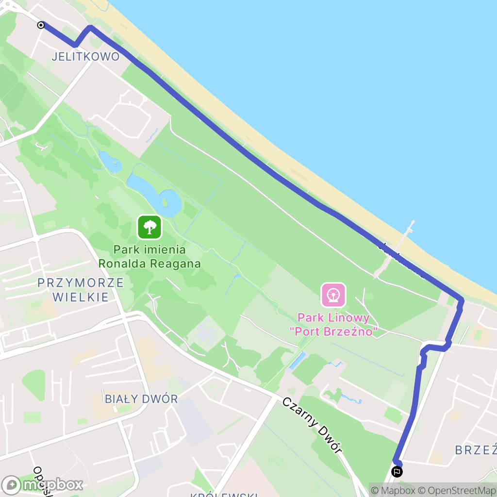 Gdańsk: mapa trasy - Poland