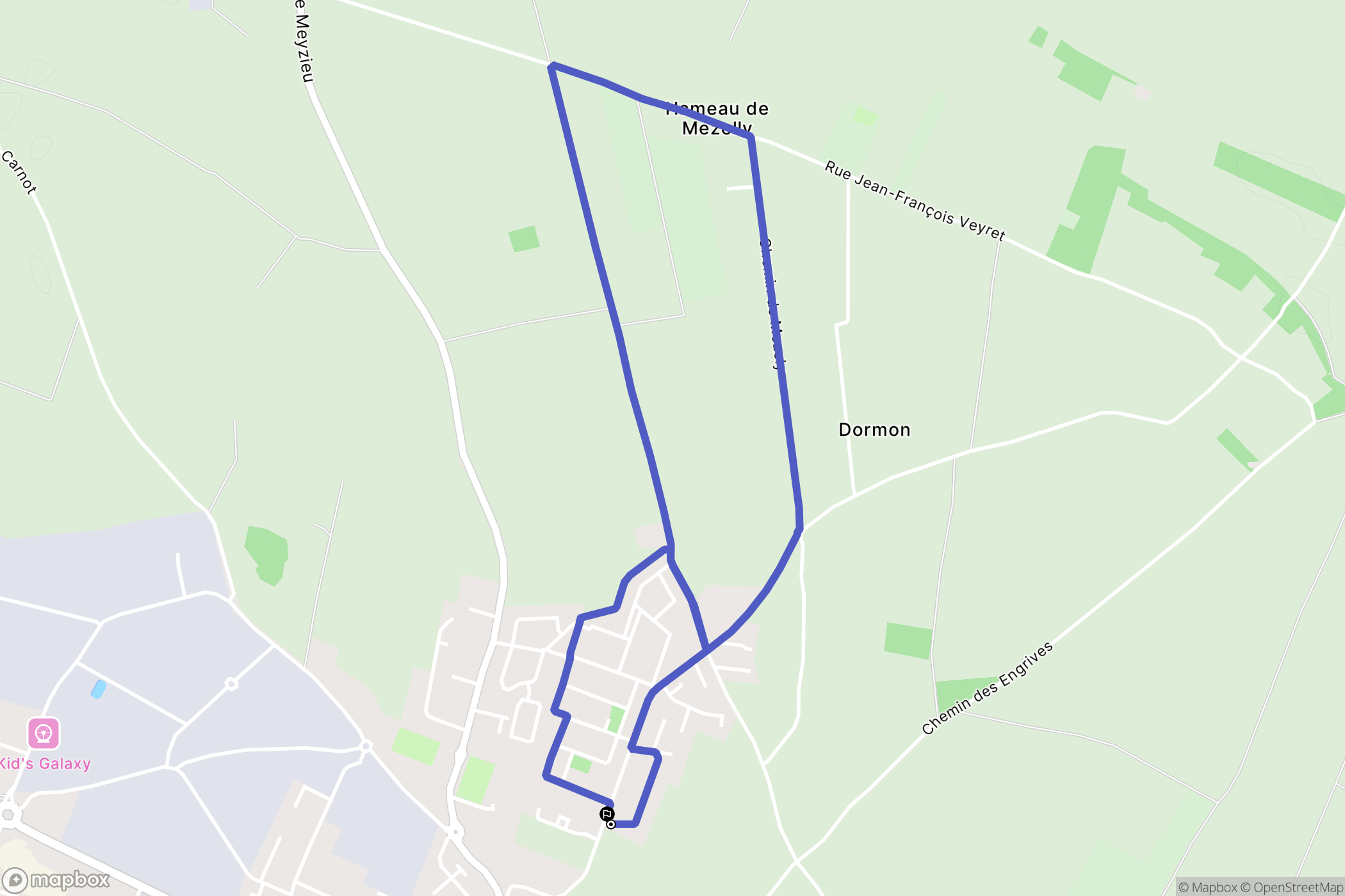 Saint-Bonnet-de-Mure : carte du parcours de randonnée - France