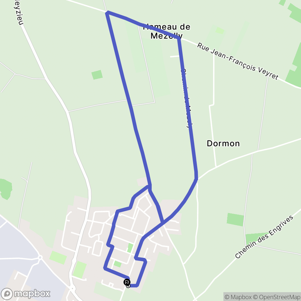Saint-Bonnet-de-Mure : carte du parcours de randonnée - France