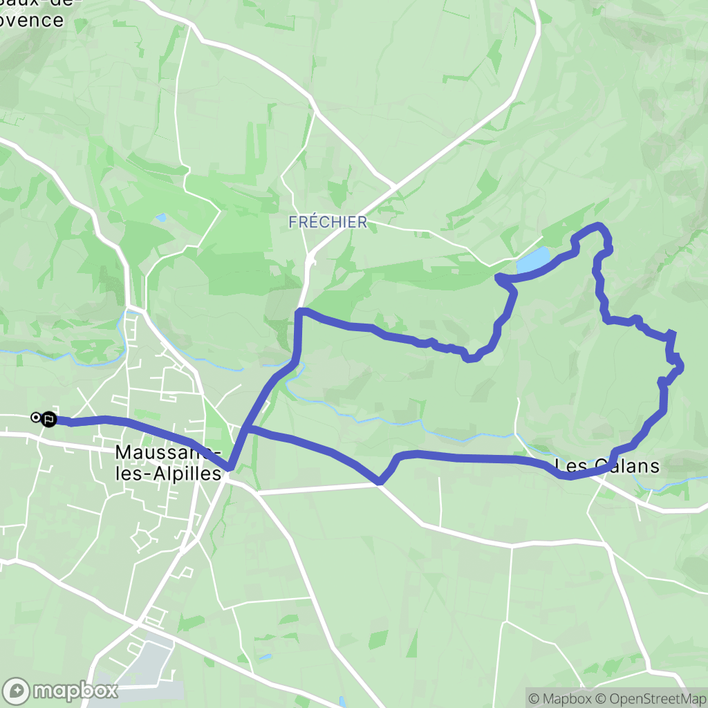 Paradou : carte du parcours de randonnée - France