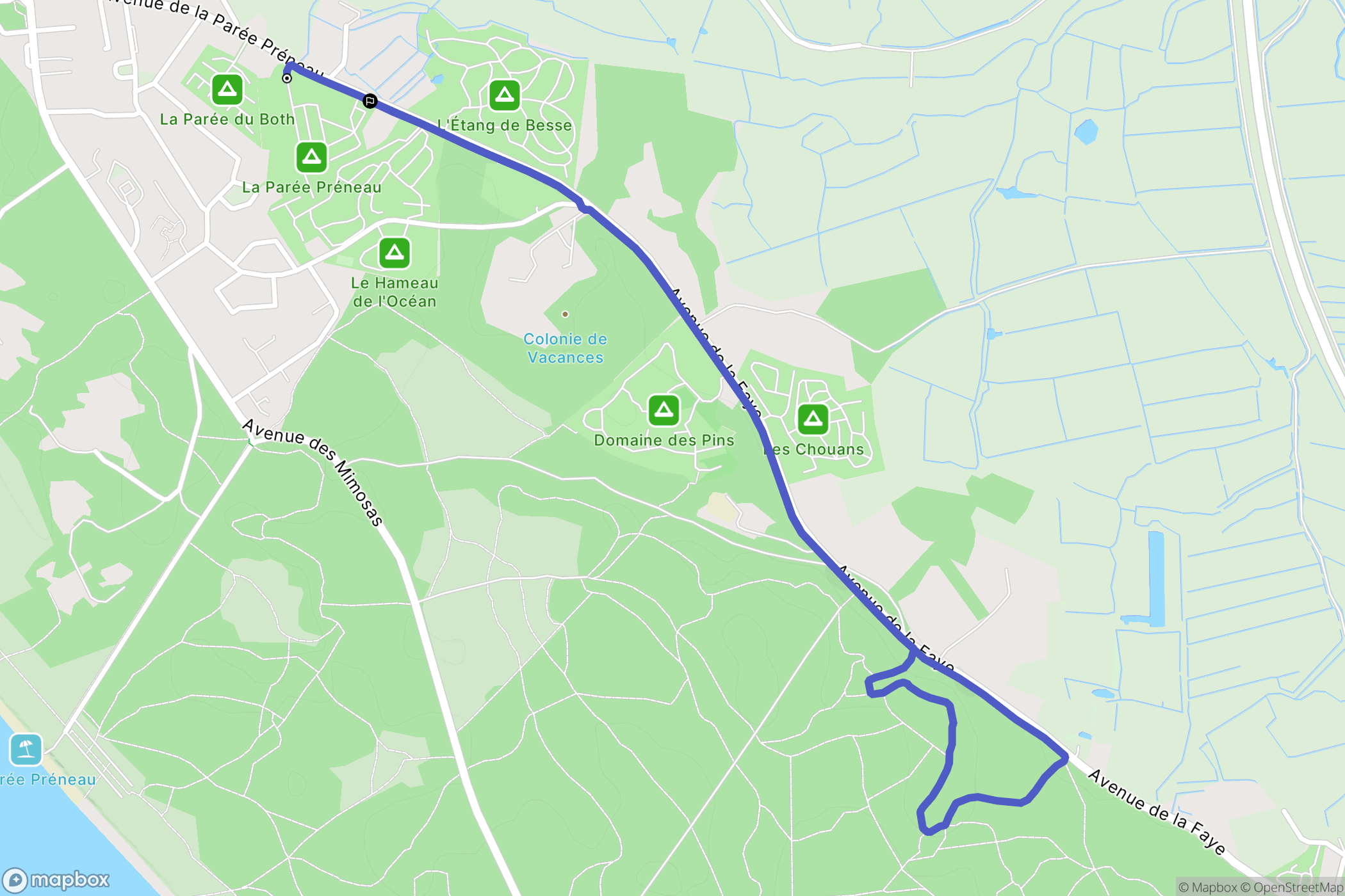Saint-Hilaire-de-Riez : carte du parcours de randonnée - France