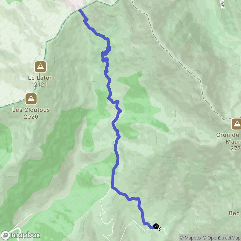 Saint-Firmin : carte du parcours de randonnée - France
