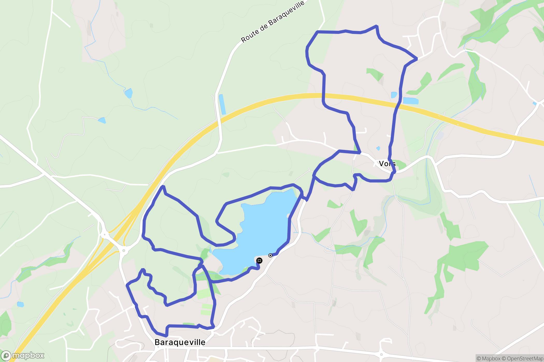Baraqueville : carte du parcours de randonnée - France