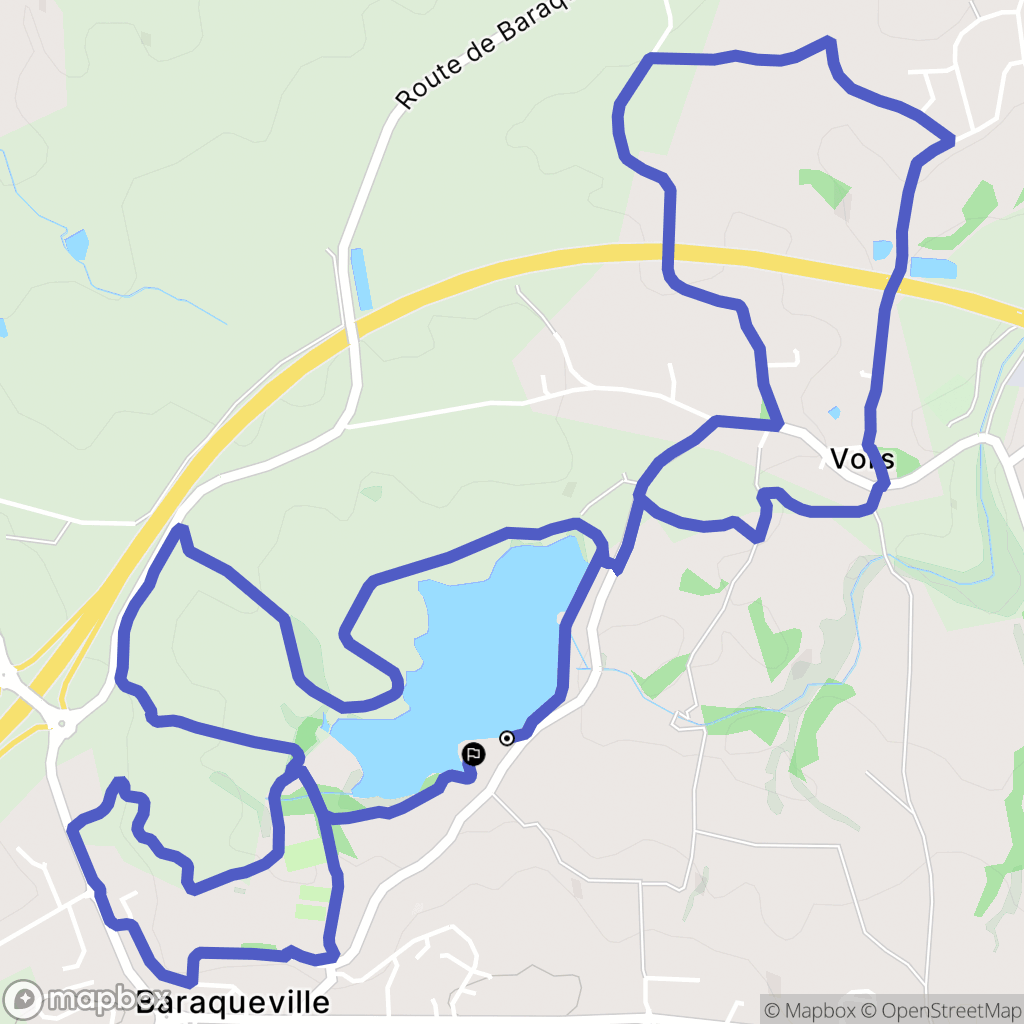 Baraqueville : carte du parcours de randonnée - France