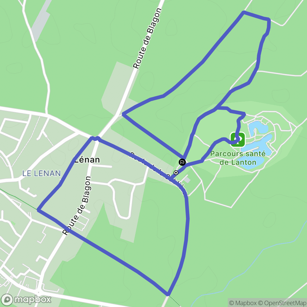 Lanton : carte du parcours de randonnée - France