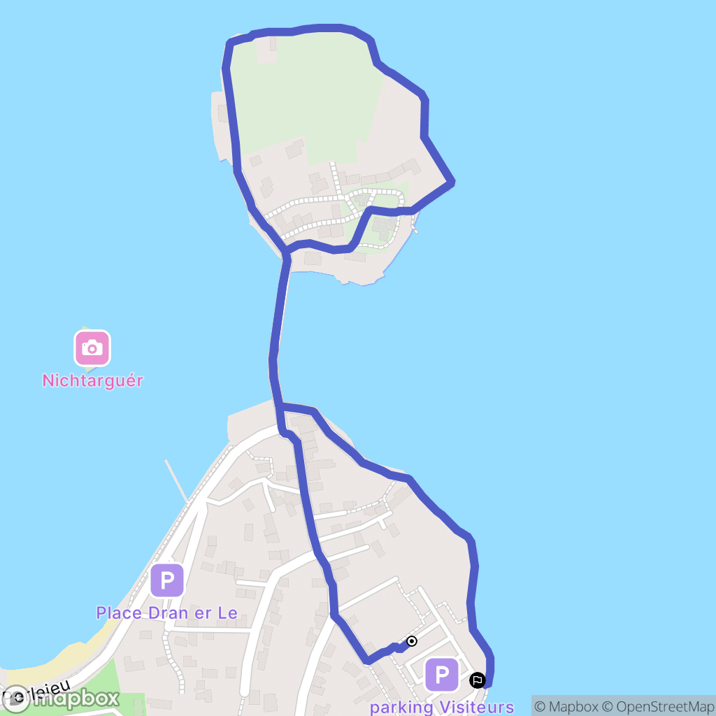 Belz : carte du parcours de randonnée - France