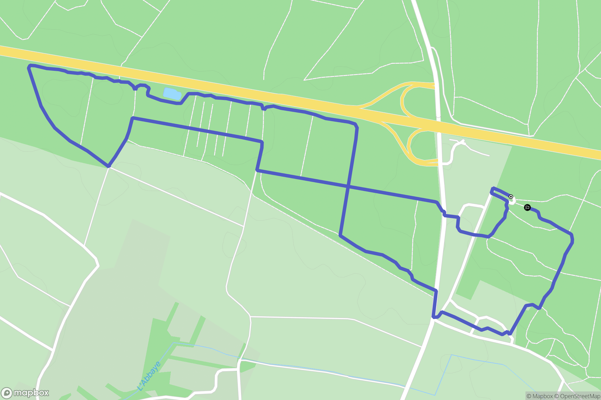 Benon : carte du parcours de randonnée - France