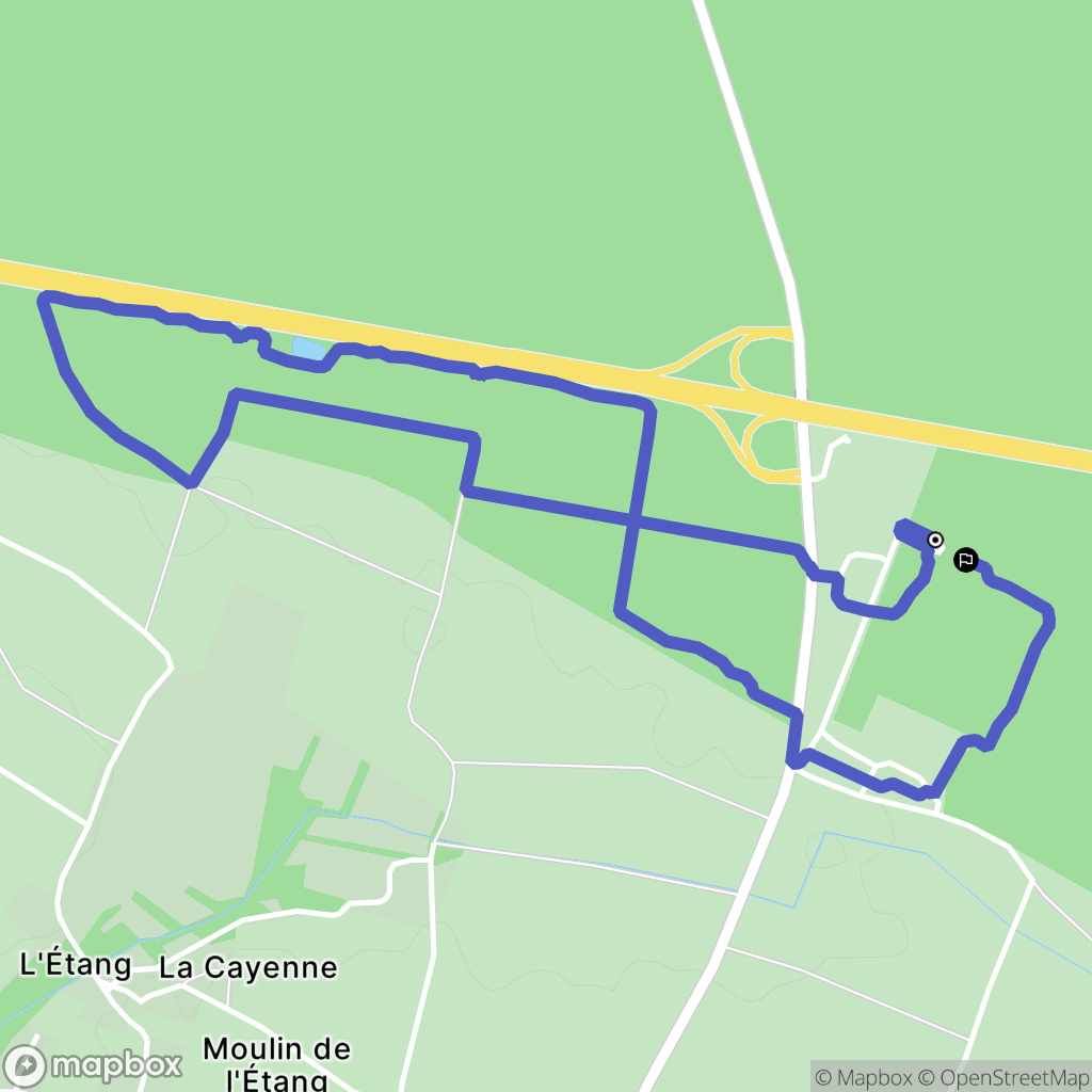 Benon : carte du parcours de randonnée - France