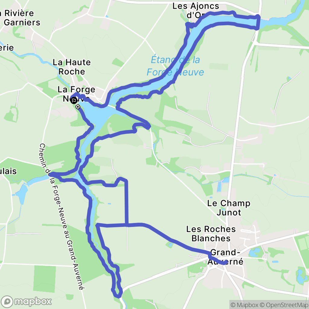 Moisdon-la-Rivière : carte du parcours de randonnée - France