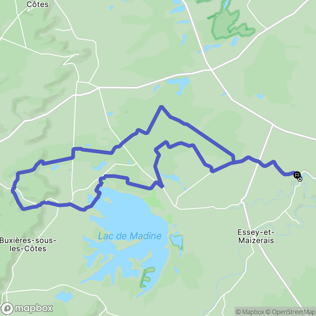 Bouillonville : carte du parcours de randonnée - France