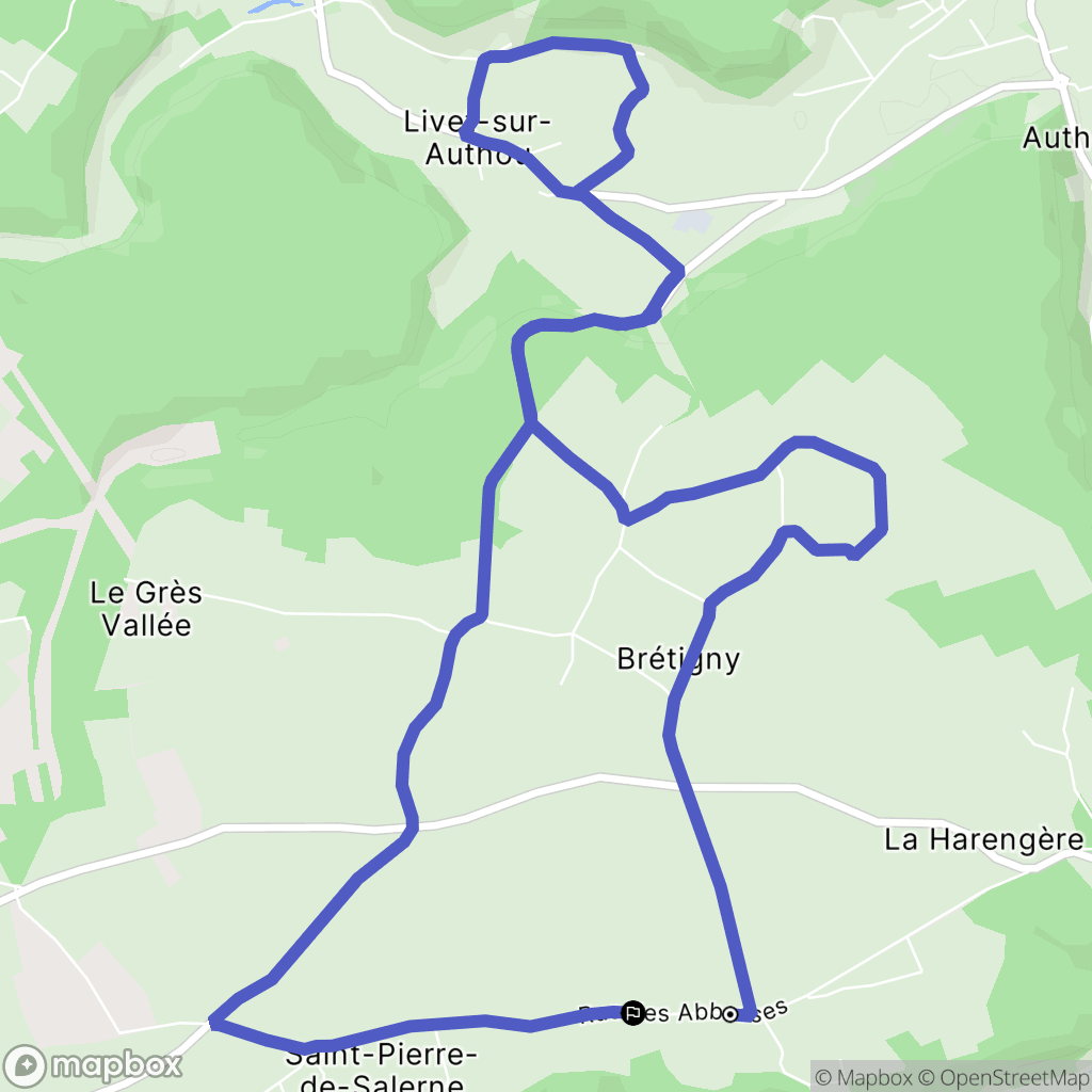 Saint-Pierre-de-Salerne : carte du parcours de randonnée - France