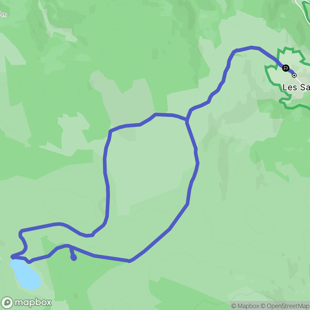 Mont Lozère et Goulet : carte du parcours de randonnée - France