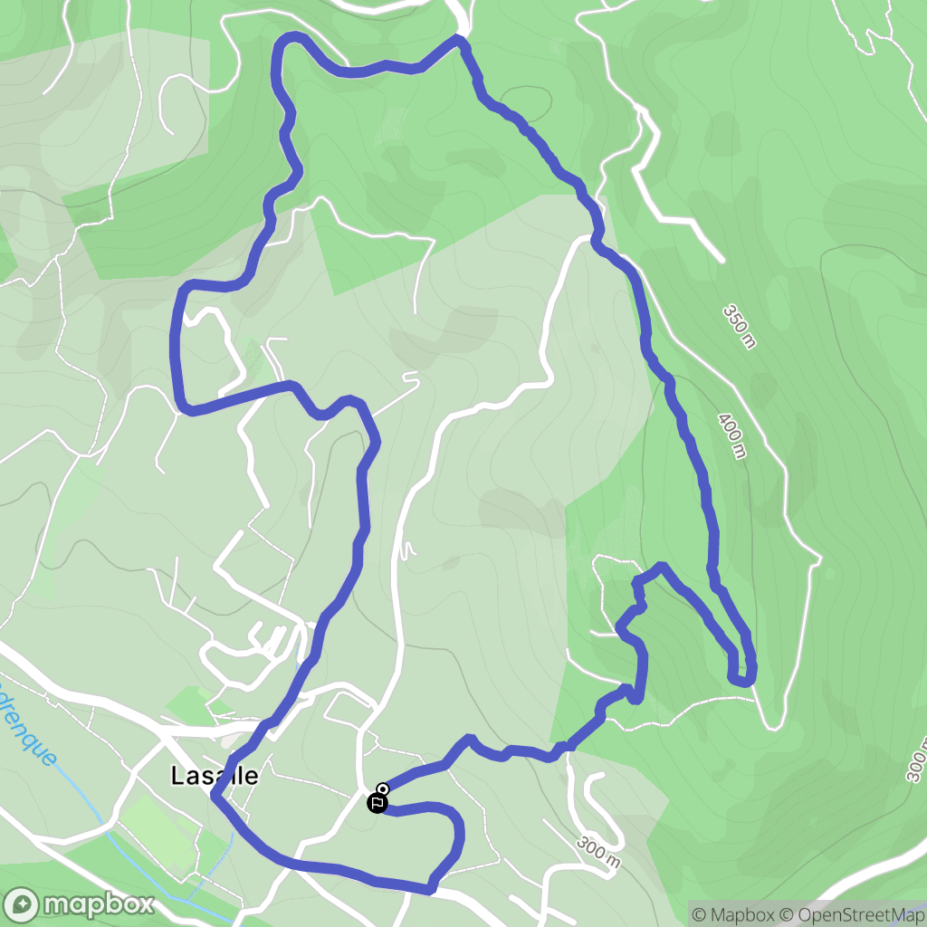 Lasalle : carte du parcours de randonnée - France