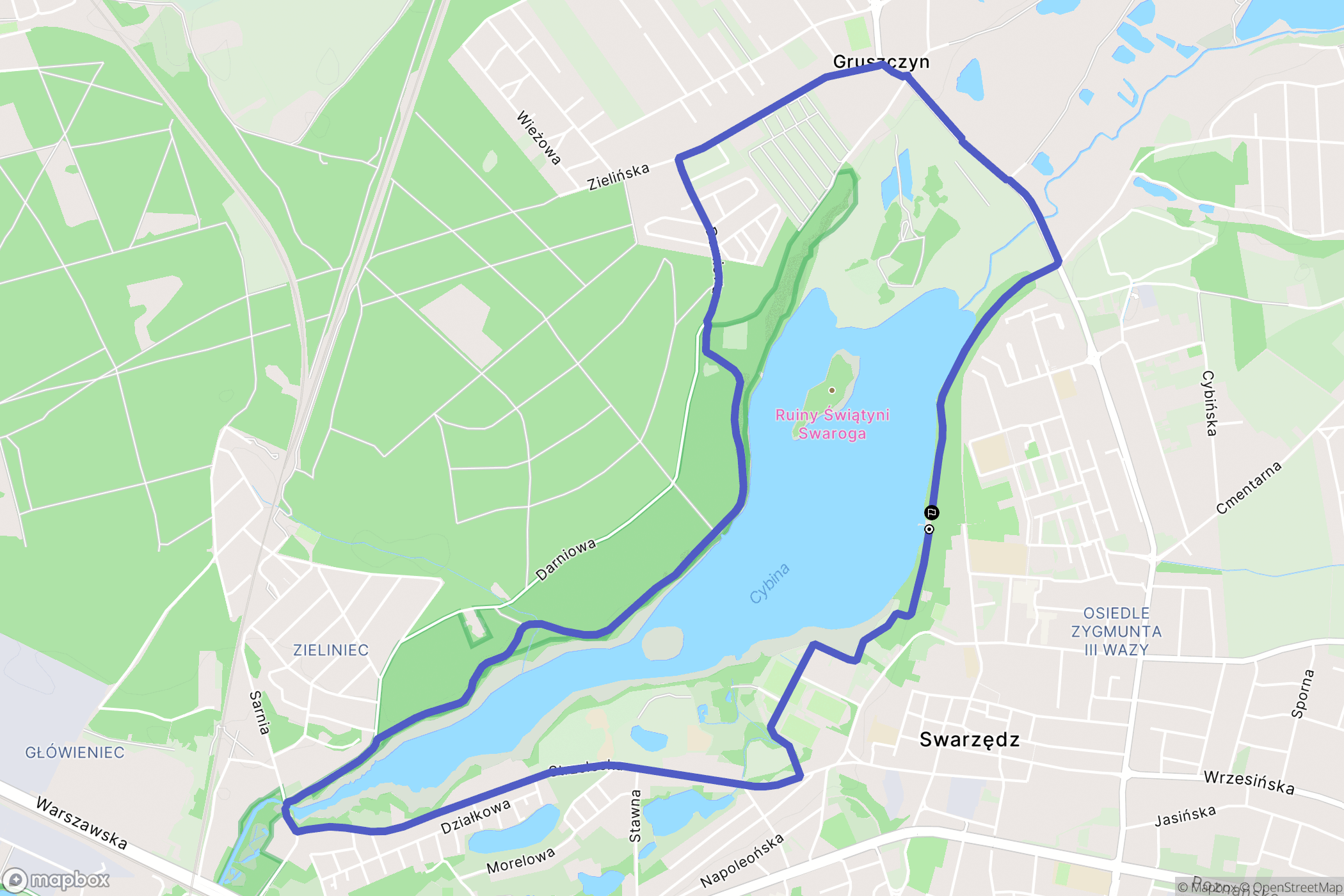 Swarzędz: mapa trasy - Poland