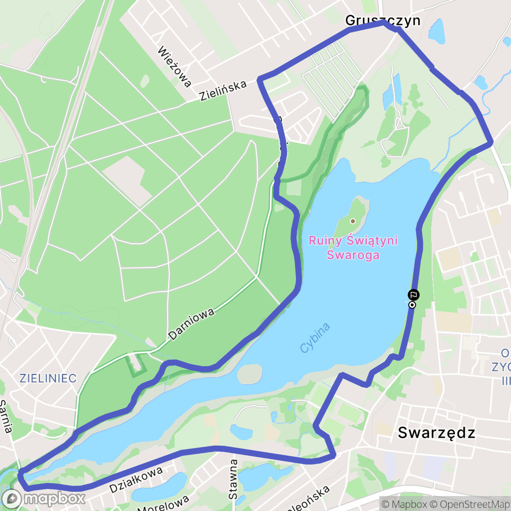 Swarzędz: mapa trasy - Poland