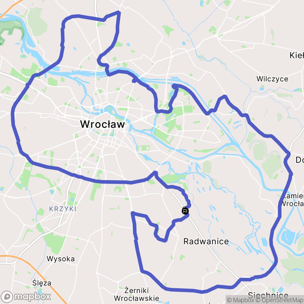 Wrocław: mapa trasy - Poland
