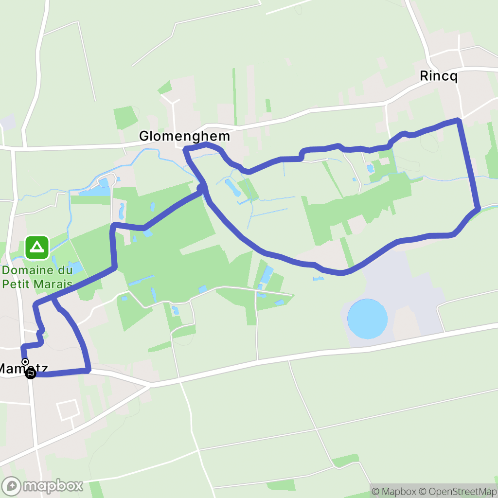 Mametz : carte du parcours de randonnée - France