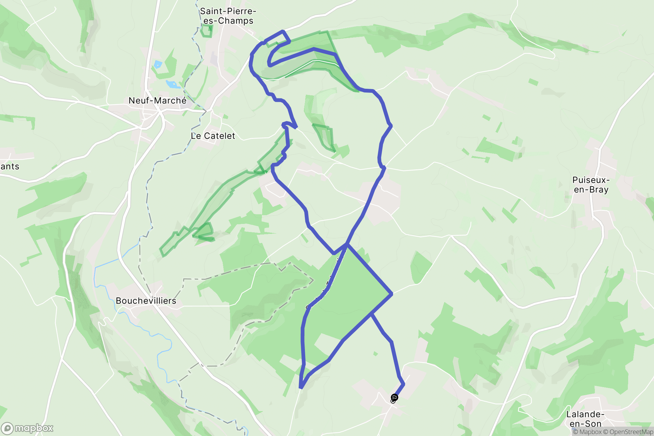 Talmontiers : carte du parcours de randonnée - France