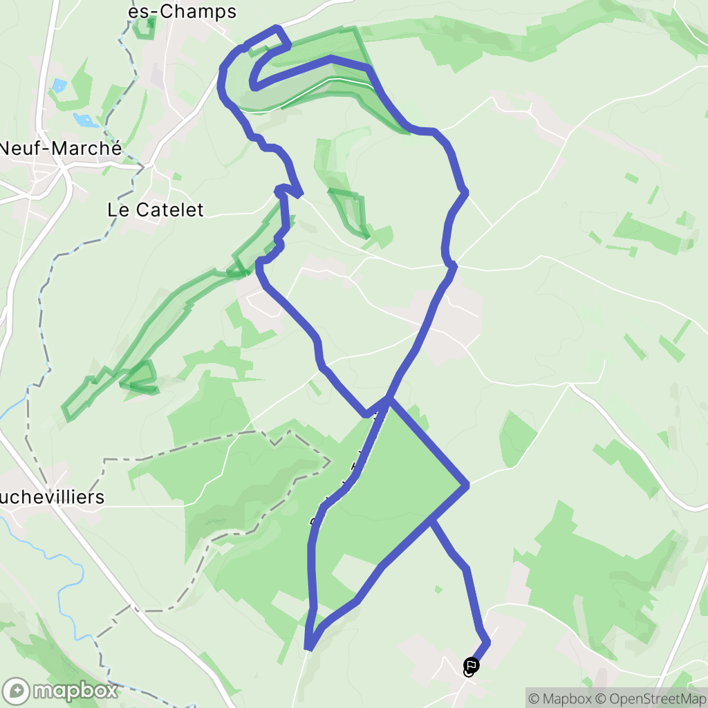 Talmontiers : carte du parcours de randonnée - France