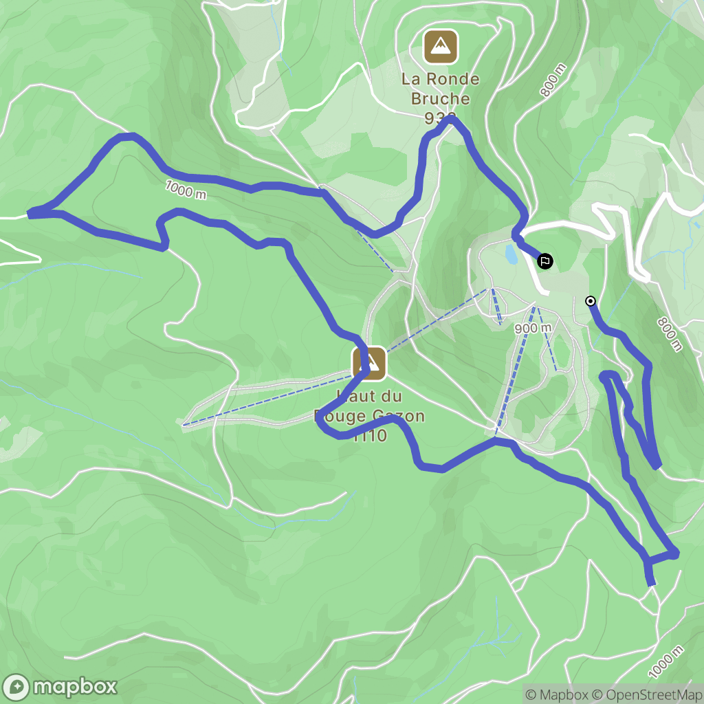 Ventron : carte du parcours de randonnée - France