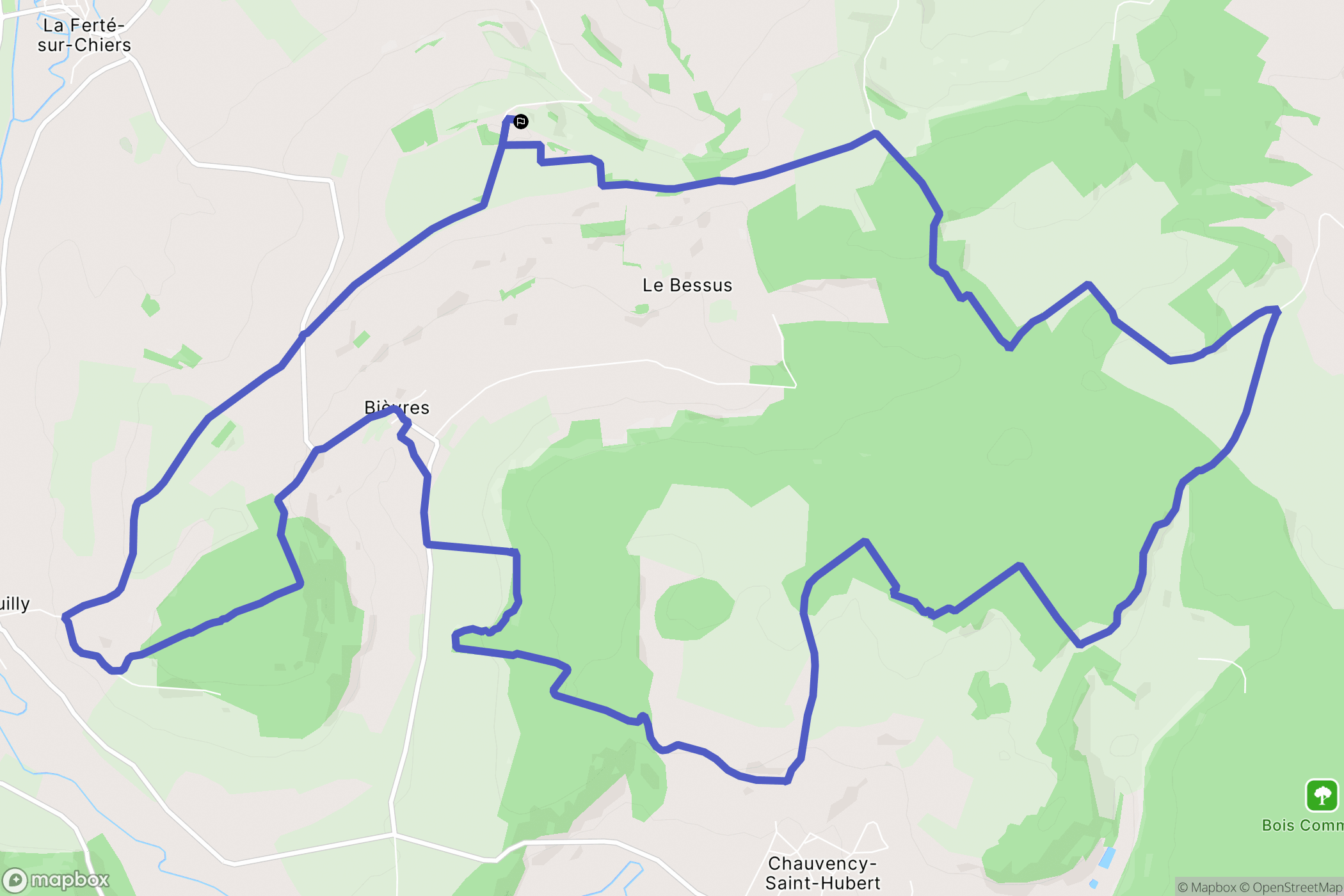 Margut : carte du parcours de randonnée - France