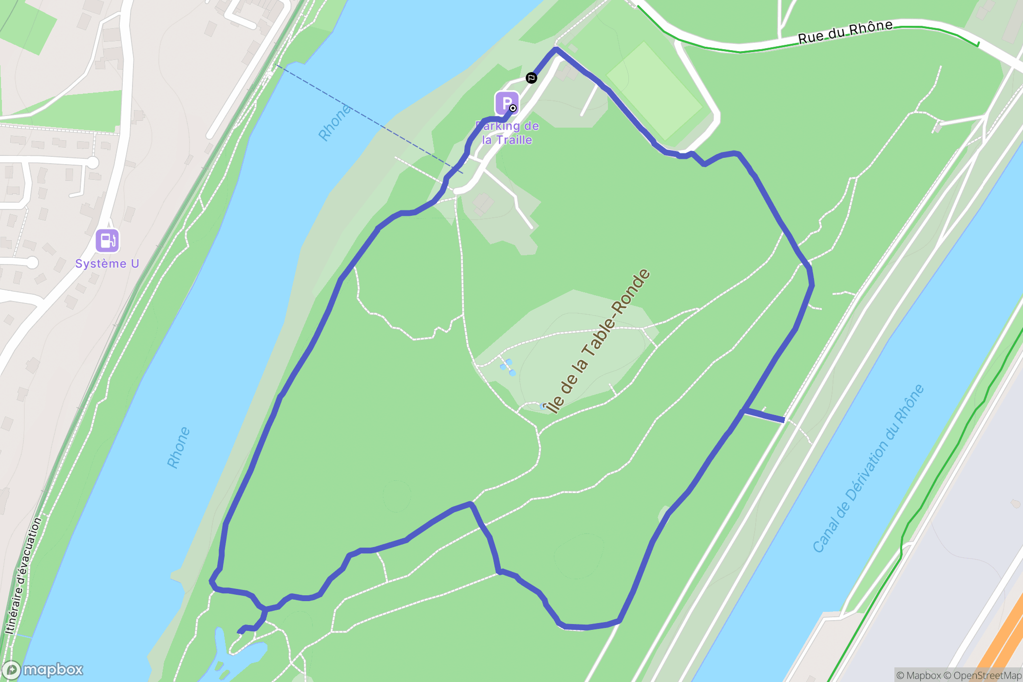 Vernaison : carte du parcours de randonnée - France